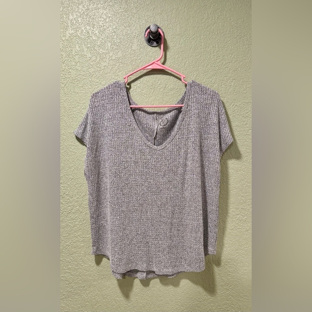 Maurices Heather Gray Short Sleeve Top
